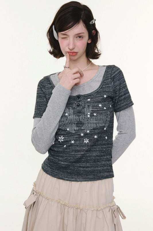 Starry Night Retro Top