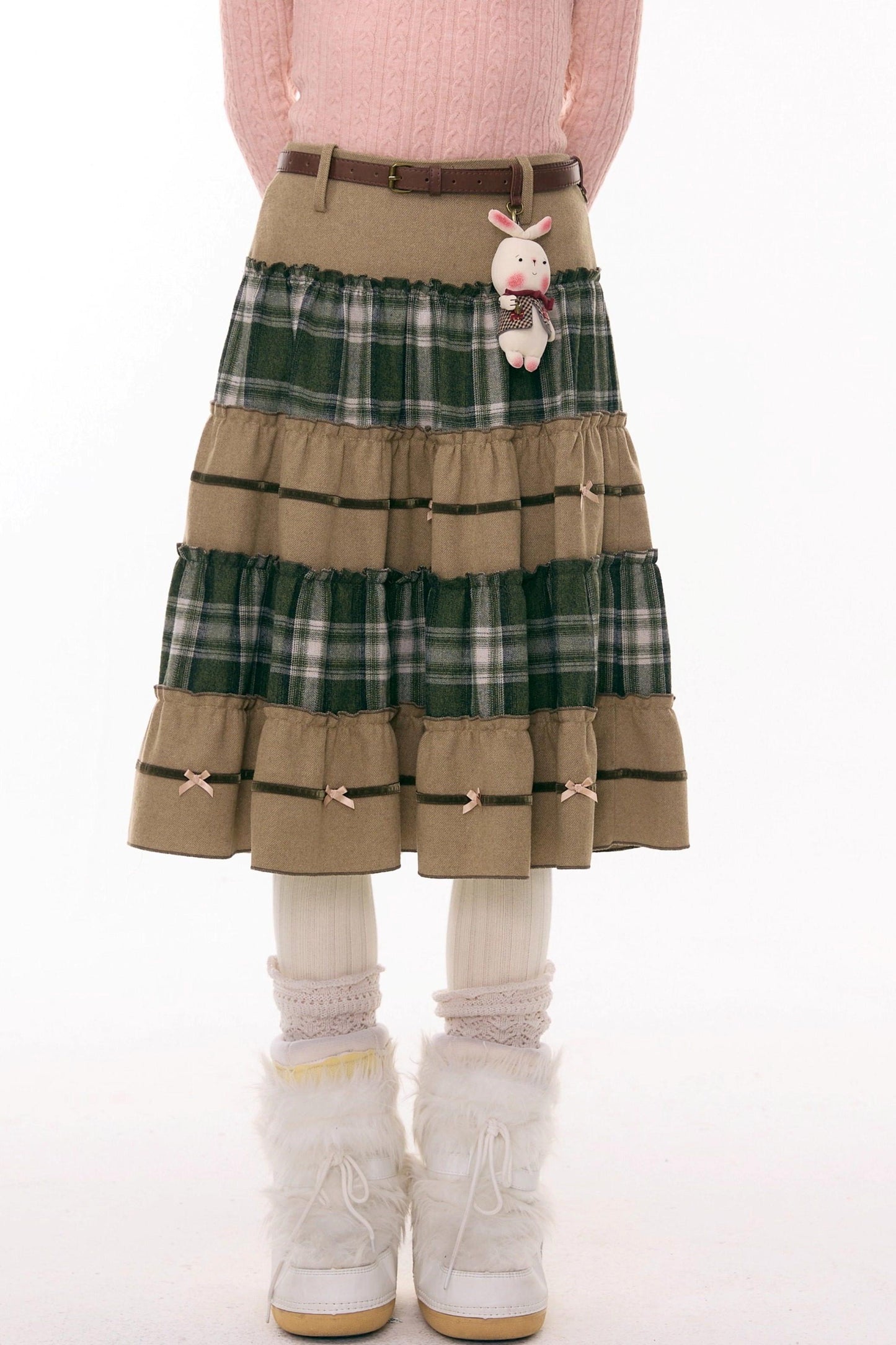 Retro Girly Plaid Skirt