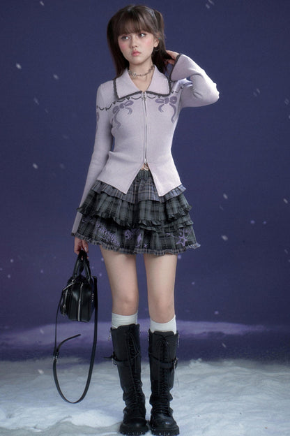 Sweet Ribbon Slim Cardigan