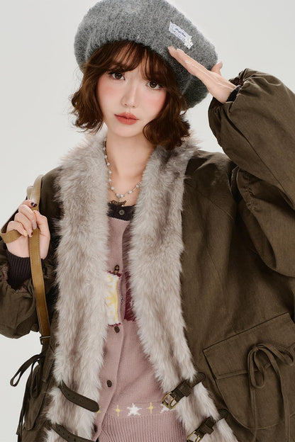 レトロファーコラージャケット