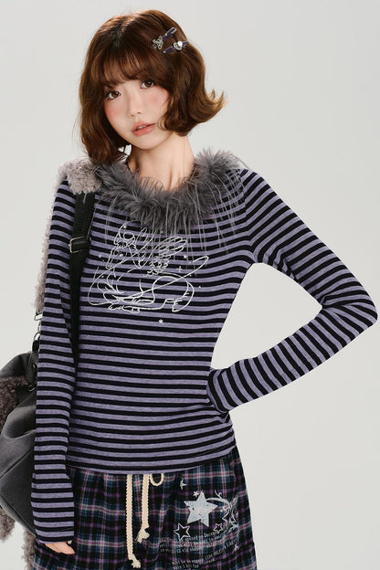 ボーダーファーコラートップス