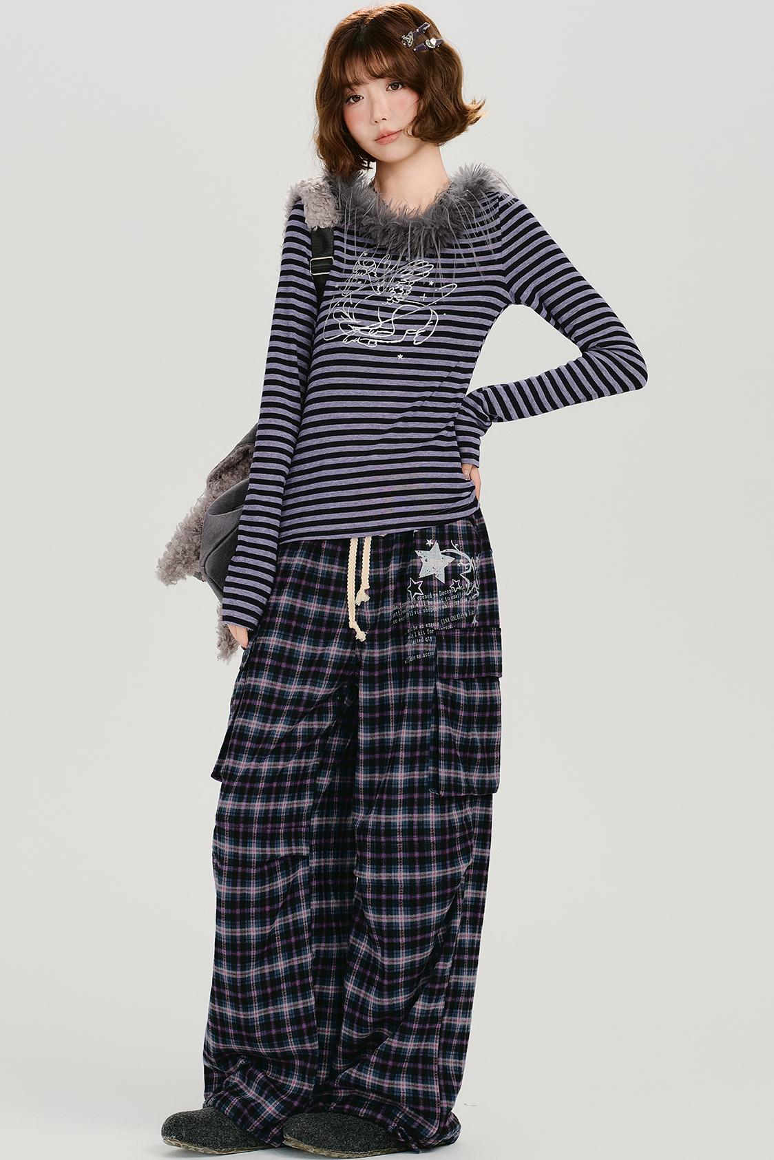 アメリカンレトロプラッドパンツ