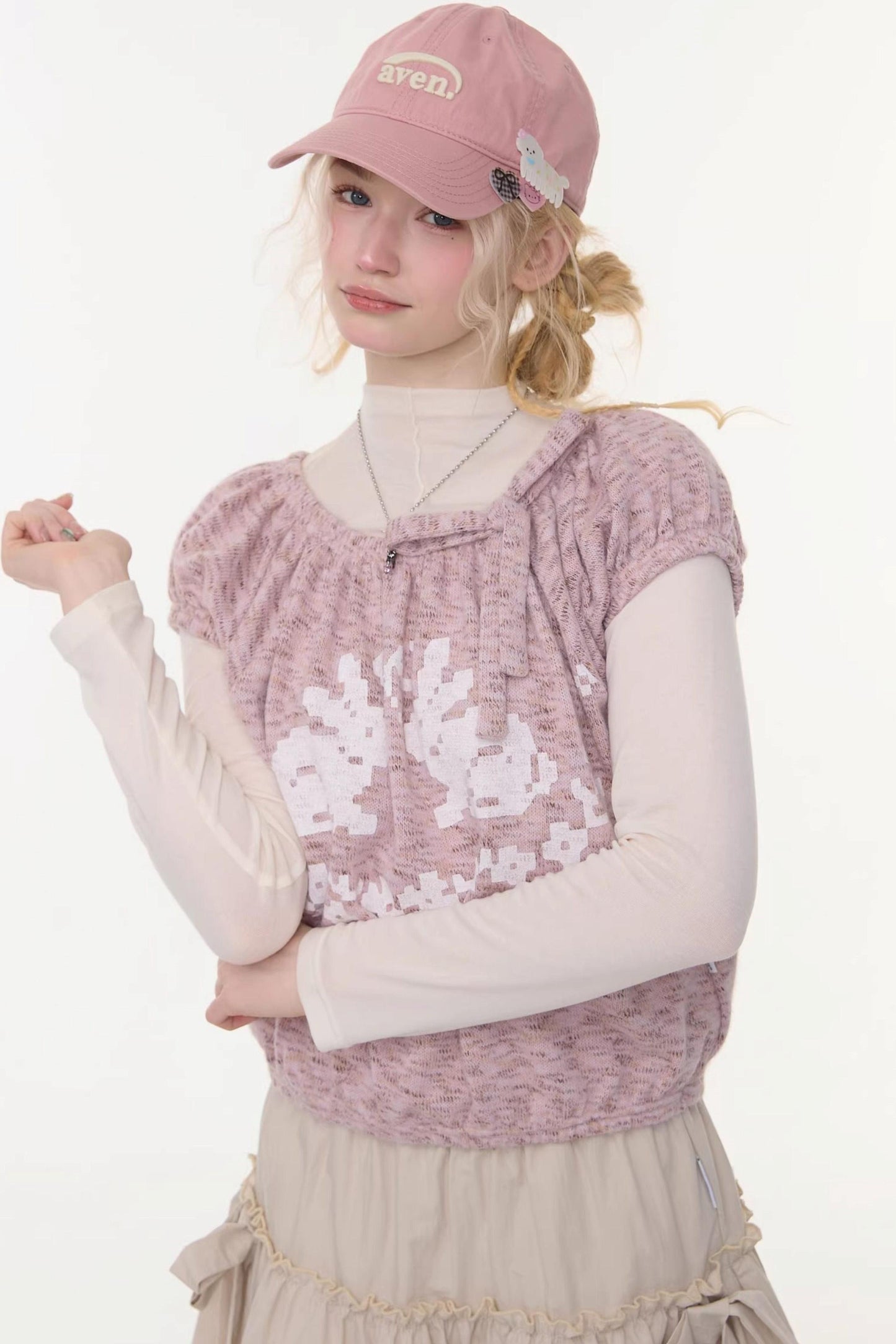 Rabbit Shadow Knitted Top