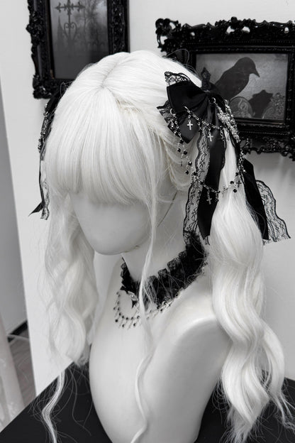 ゴシックレースラインストーンヘアアクセサリー