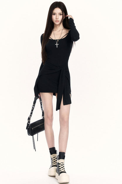 モードウエストシンチングドレス