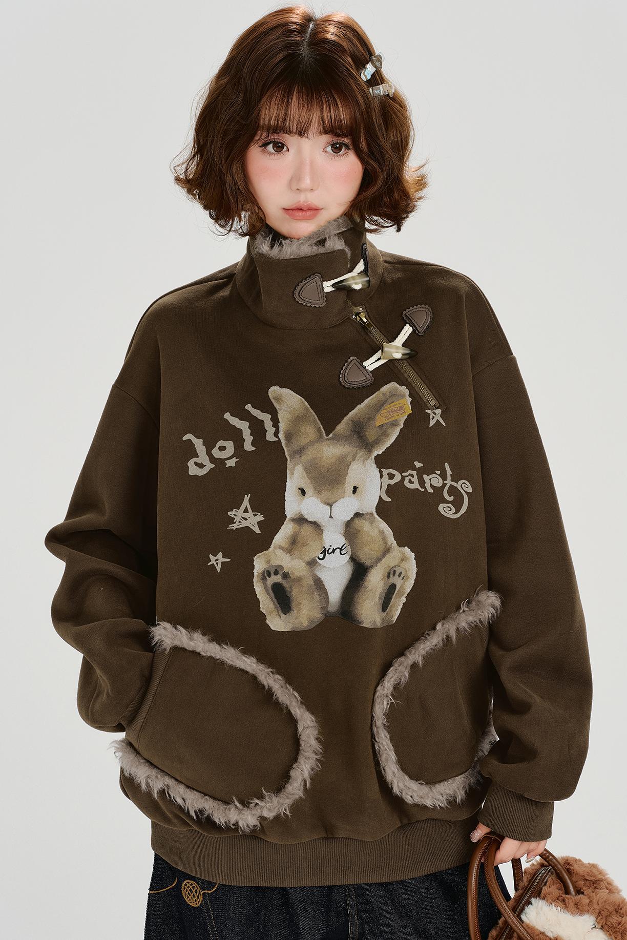 アニマルレトロフリーススウェット