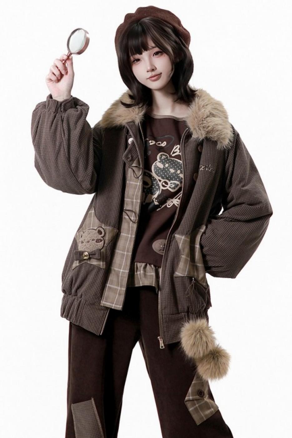 Fuzzy Waffle Jacket + Top + Pants