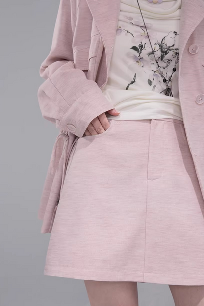 パウダーカラージャケット+スカート