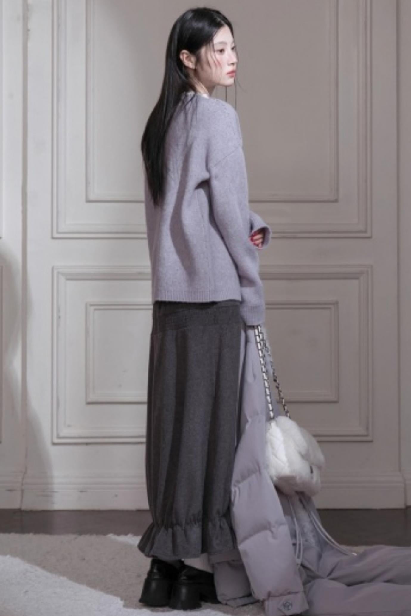 Soft mist wool sweater