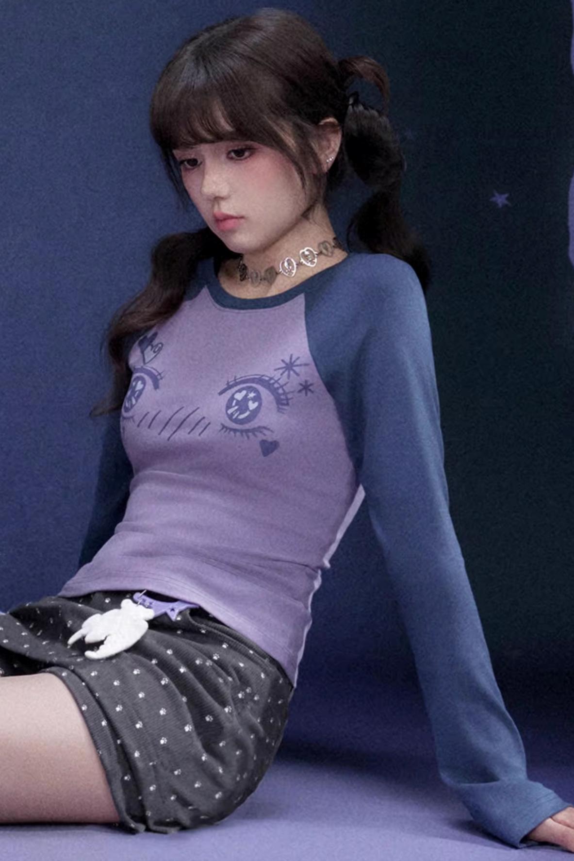 Manga Eye Raglan Blouse