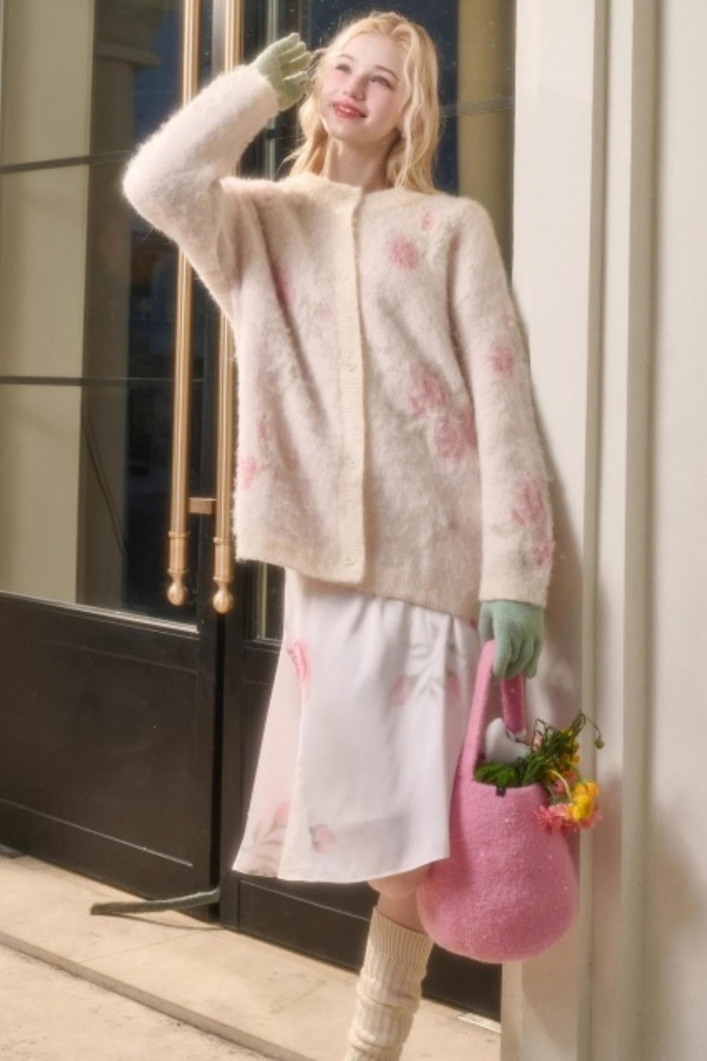 スイートレトロガーリーニットカーディガン