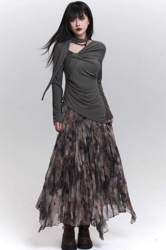 ブラックゴシックロングスリーブトップ