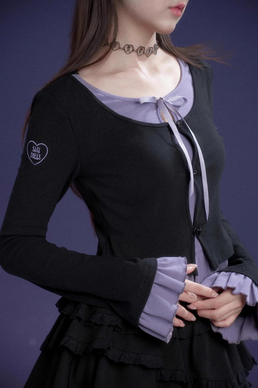 スイートロマンティックラッフルドトップス