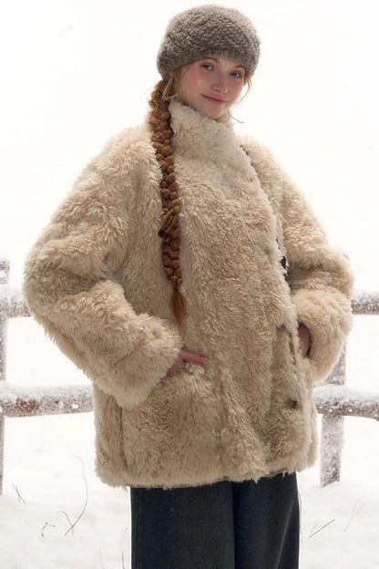 リバーシブルファースエードコート