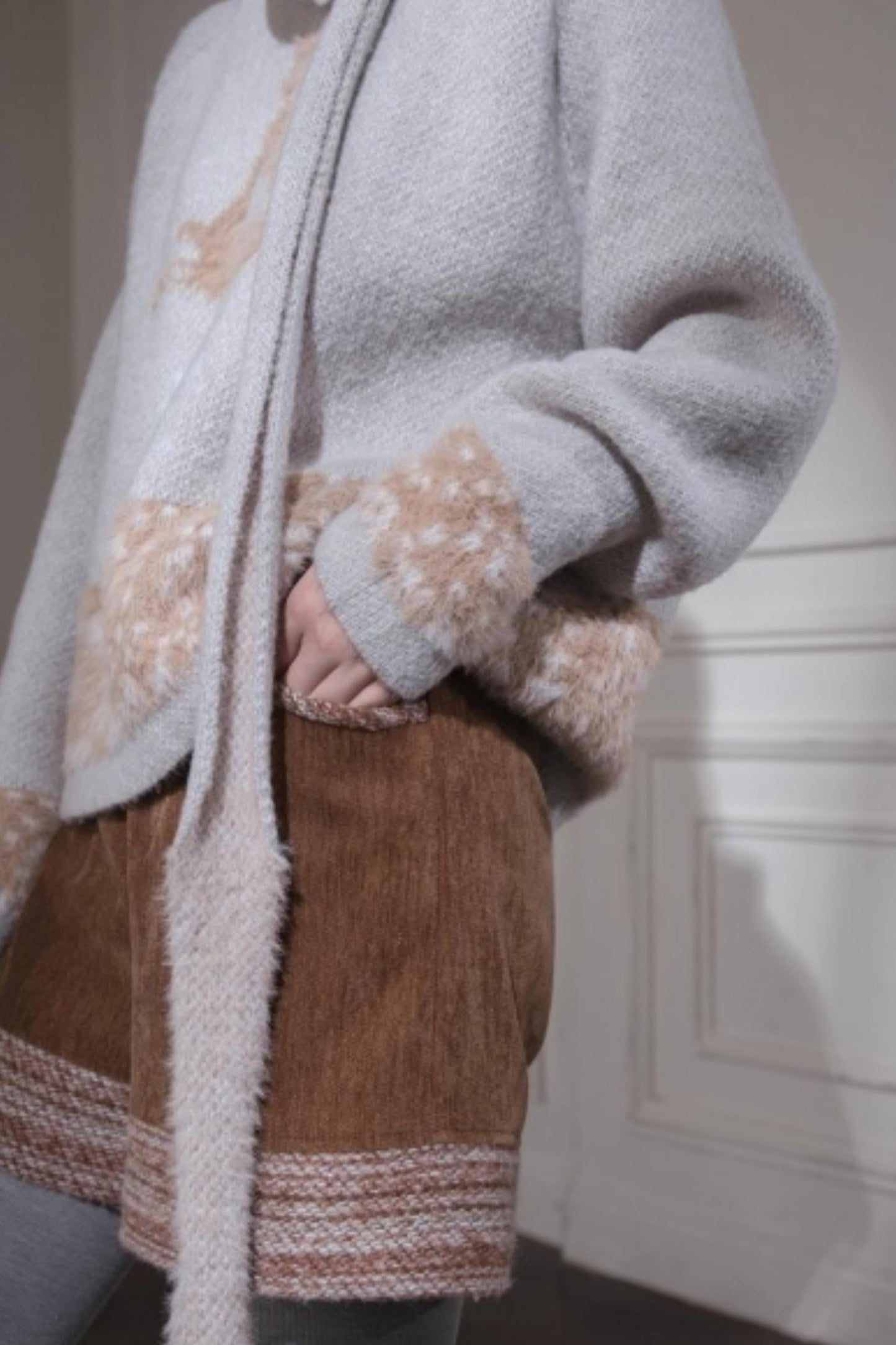 アイランドイミテーショントップス+スカーフ