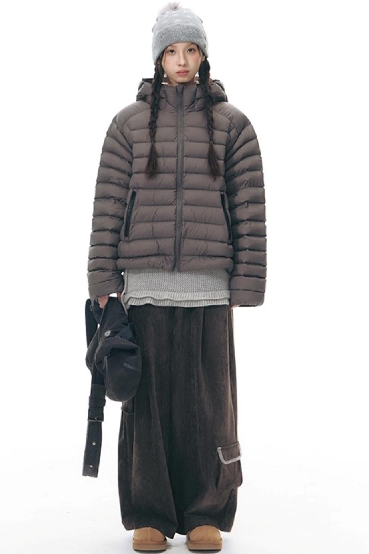 マルチポケットカジュアルロングパンツ+ロールアップワイドレッグミディアムパンツ