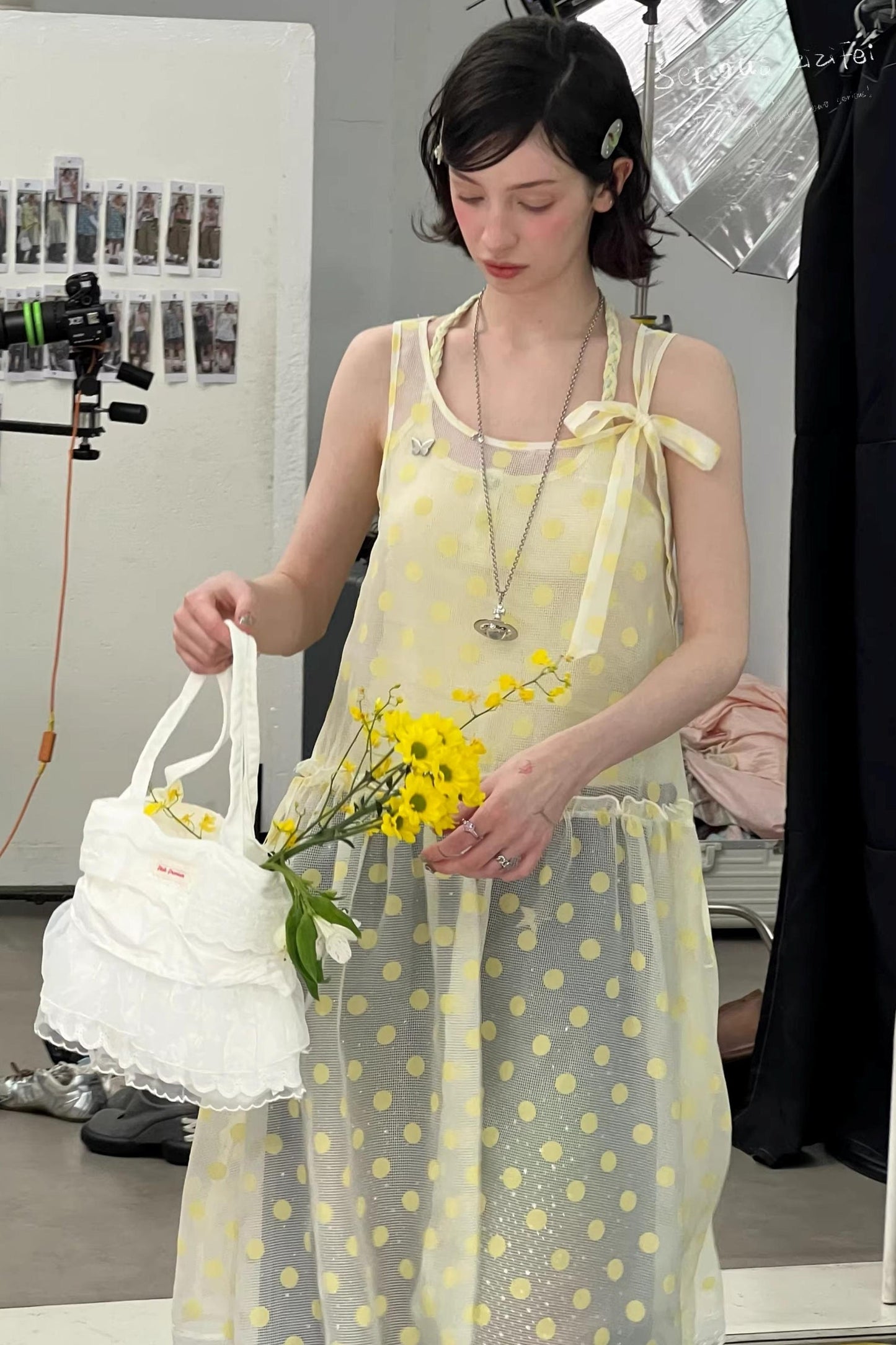 Abito in maglia a pois dolce