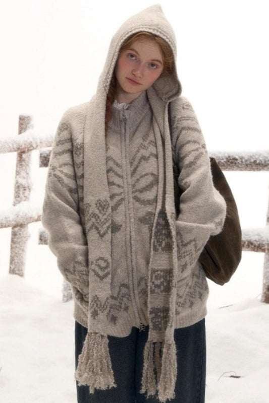 パピージップカーディガン+ハットスカーフ