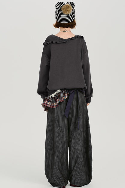 アニマルモードオフショルダーフラッフルトップス