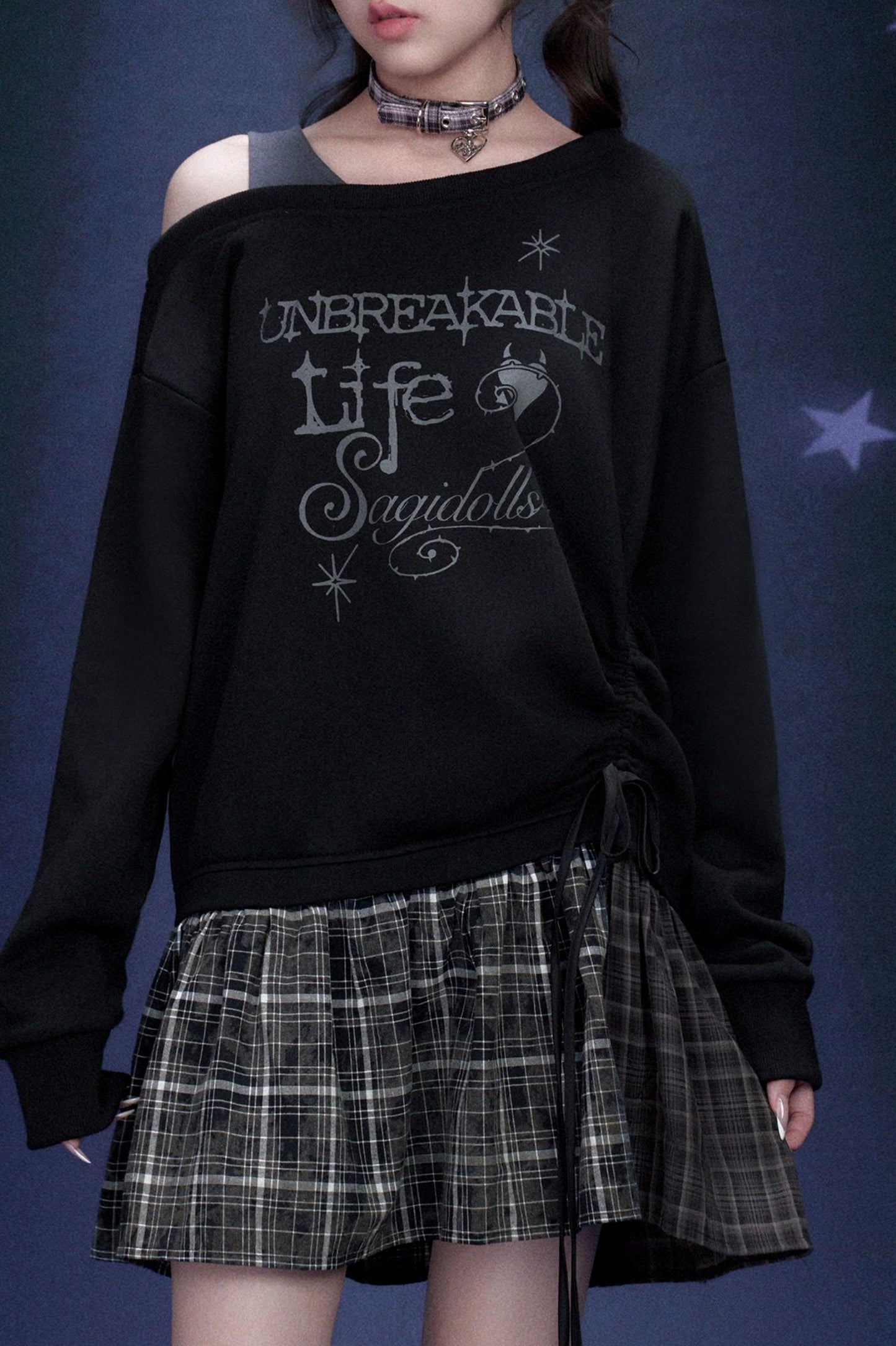 Dark Graffiti Sweatshirt Dress