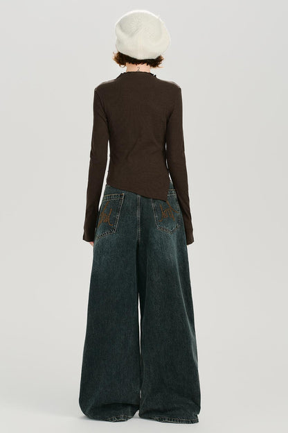 レトロラッフルドエッジトップス