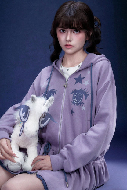 Comic Eye Hooded Dress