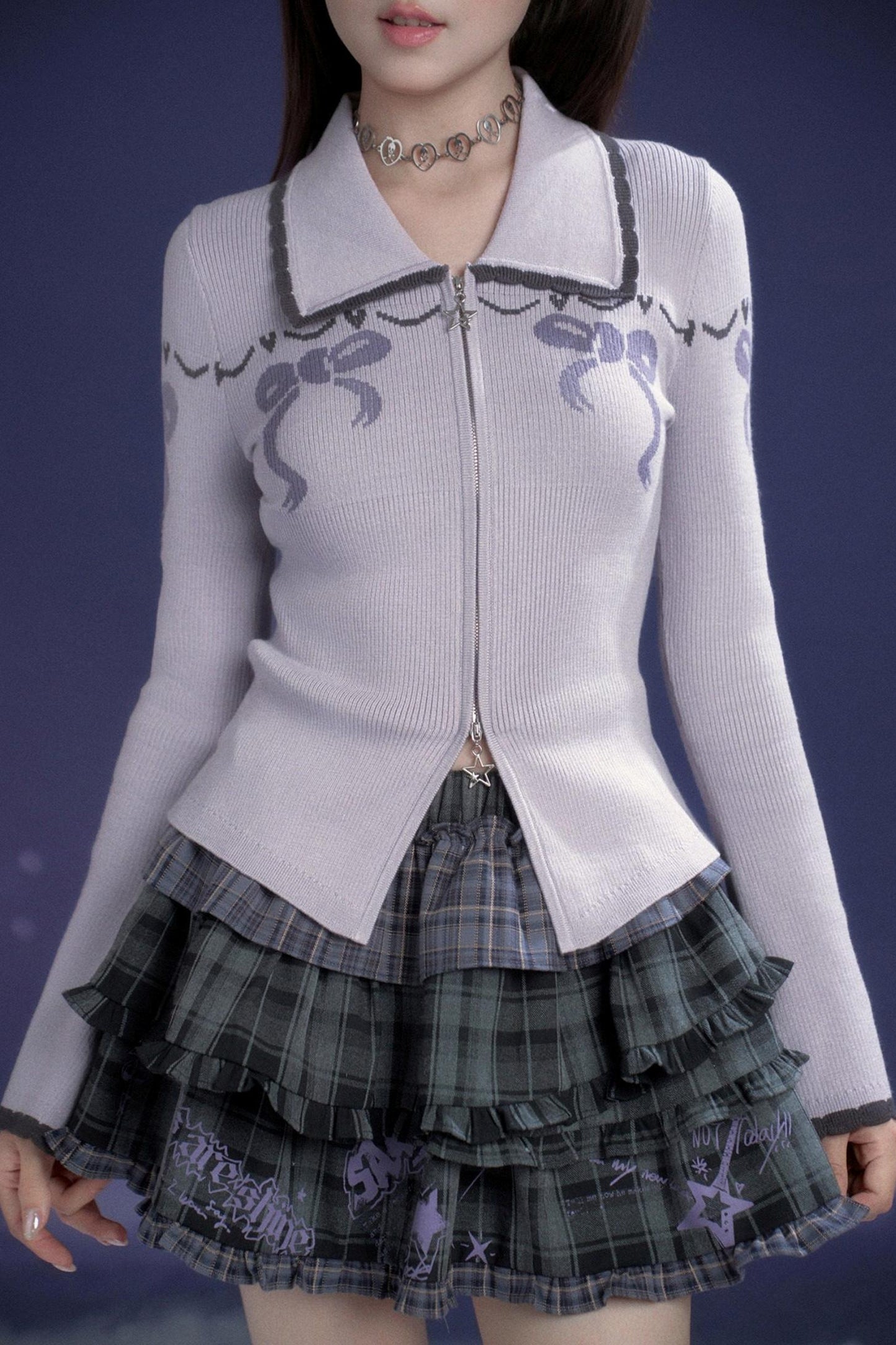 Sweet Ribbon Slim Cardigan