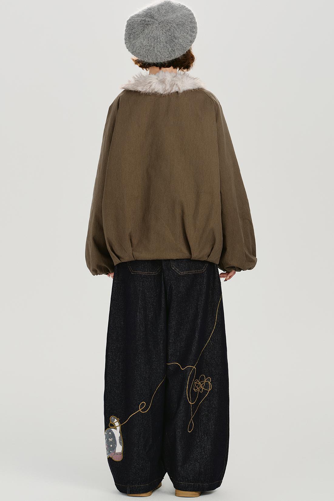 レトロファーコラージャケット