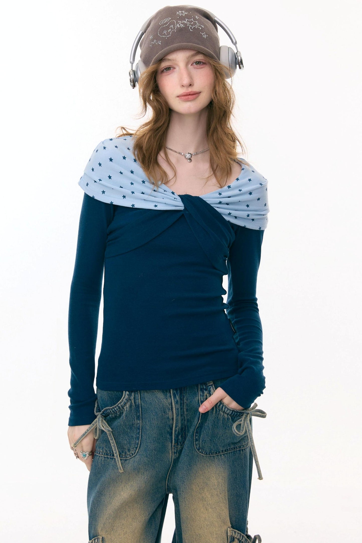 Star Design Fitted Tops