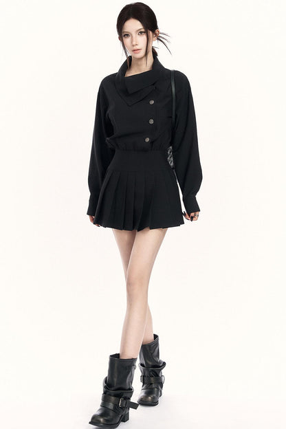 レトロプリーテッドコミュータードレス