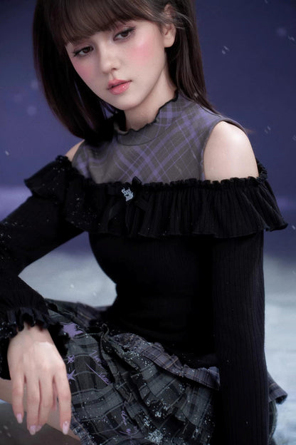 Whispers of Dark Petals Top