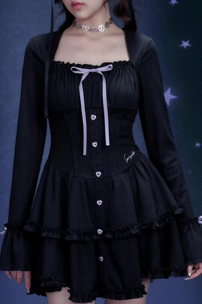 Black and Purple Cake Dress