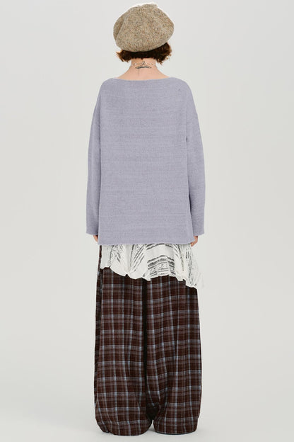 ベアプリンテッドレースアップトップス