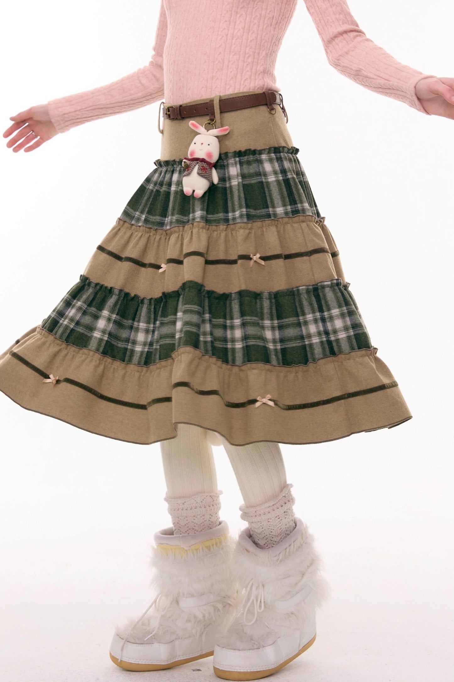 Retro Girly Plaid Skirt