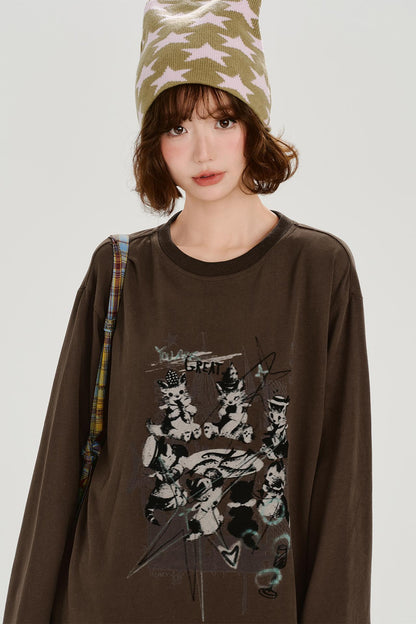 レトロラッフルドパッチワークトップ