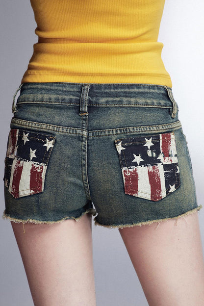 Classic Spice Low Waist Denim Shorts