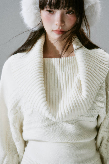 Big collar knit