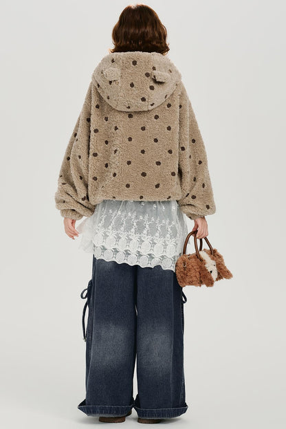 レトロエンブロイダーフーデッドジャケット