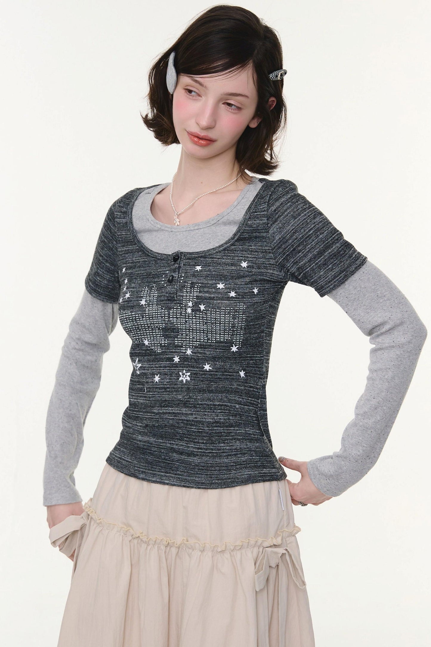 Starry Night Retro Top