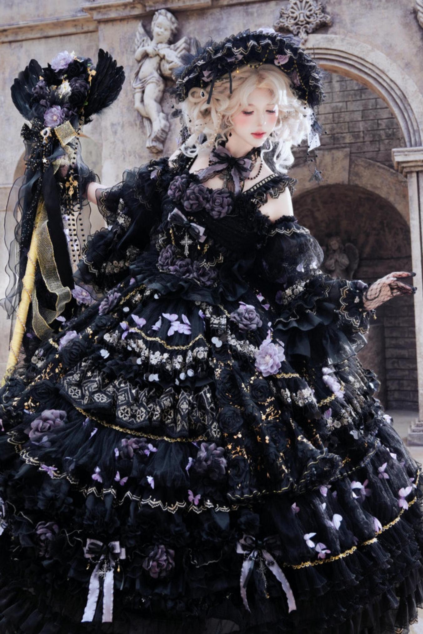 Abito lolita da principessa Farfalla di mezzanotte