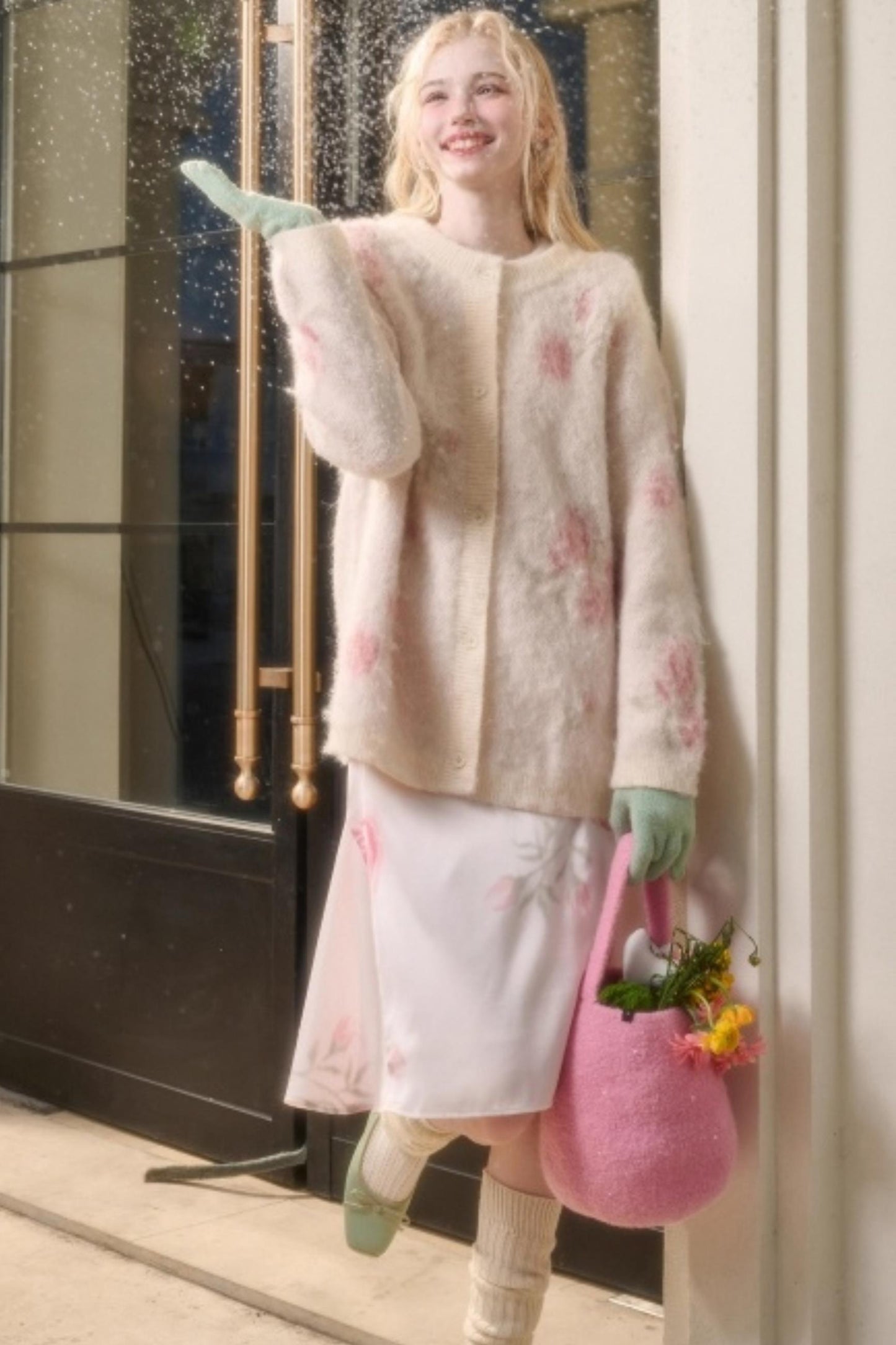 スイートレトロガーリーニットカーディガン