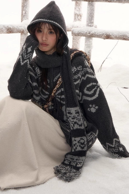 Retro Mode Design Scarf Hat