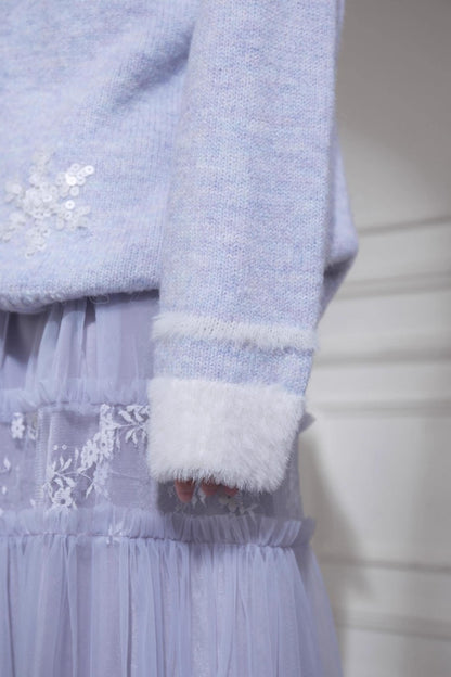 ダブルメッシュレースロングスカート