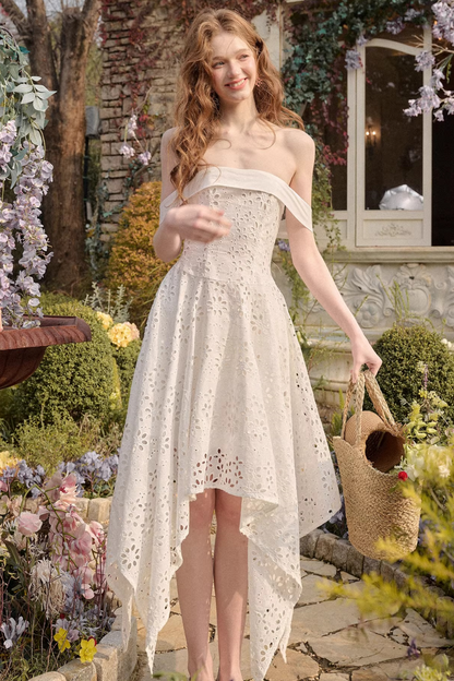 エレガントコットンリボンドレス