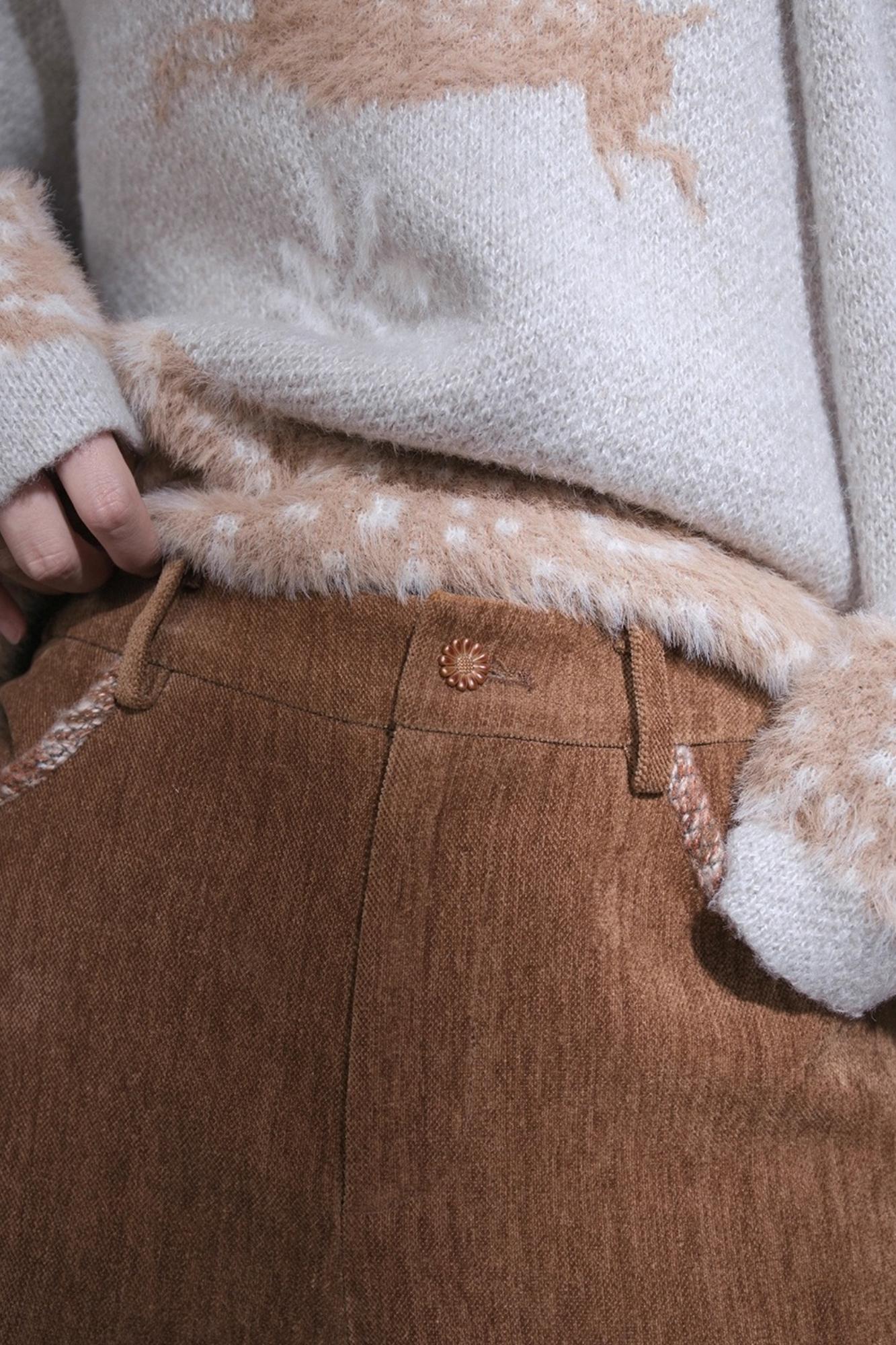 コーデュロイステッチショートパンツ