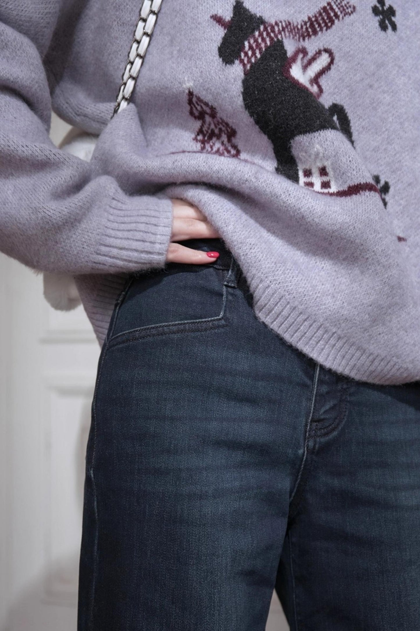 ミッドナイトブルースリムフィットパンツ