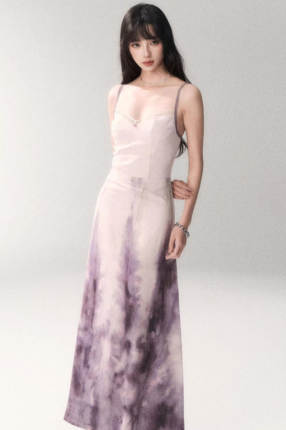 Lila-Abendbrise-Kleid