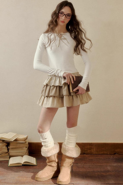 レトロチェックレイヤードドレス