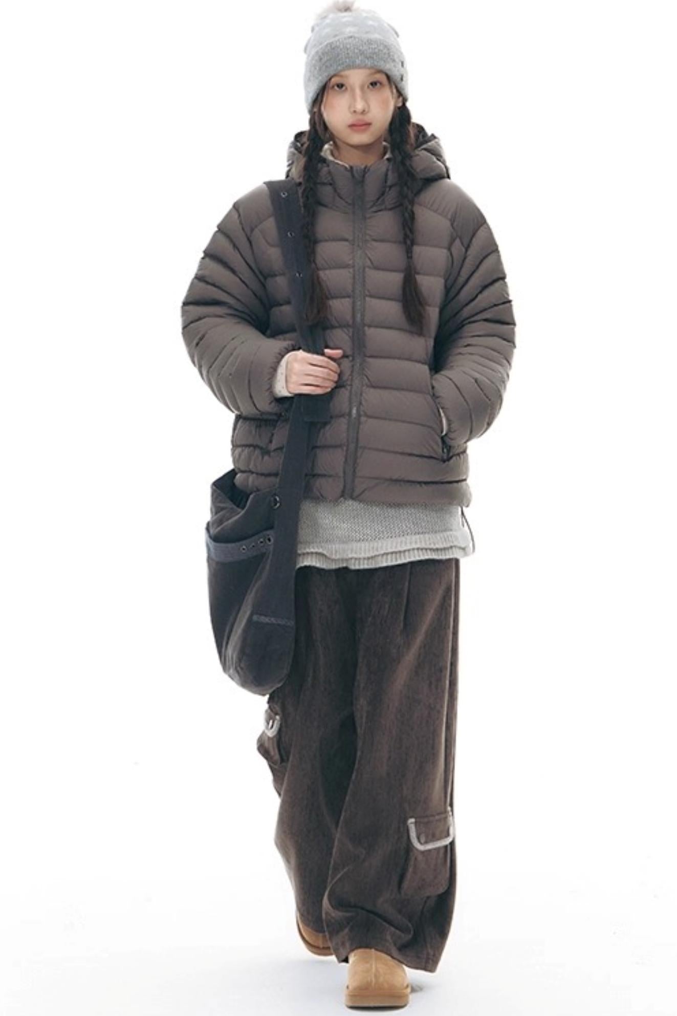 マルチポケットカジュアルロングパンツ+ロールアップワイドレッグミディアムパンツ