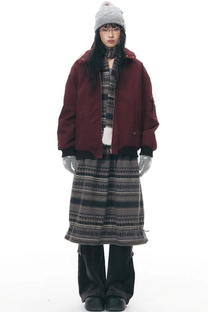 ダークレッドルーズジャケット